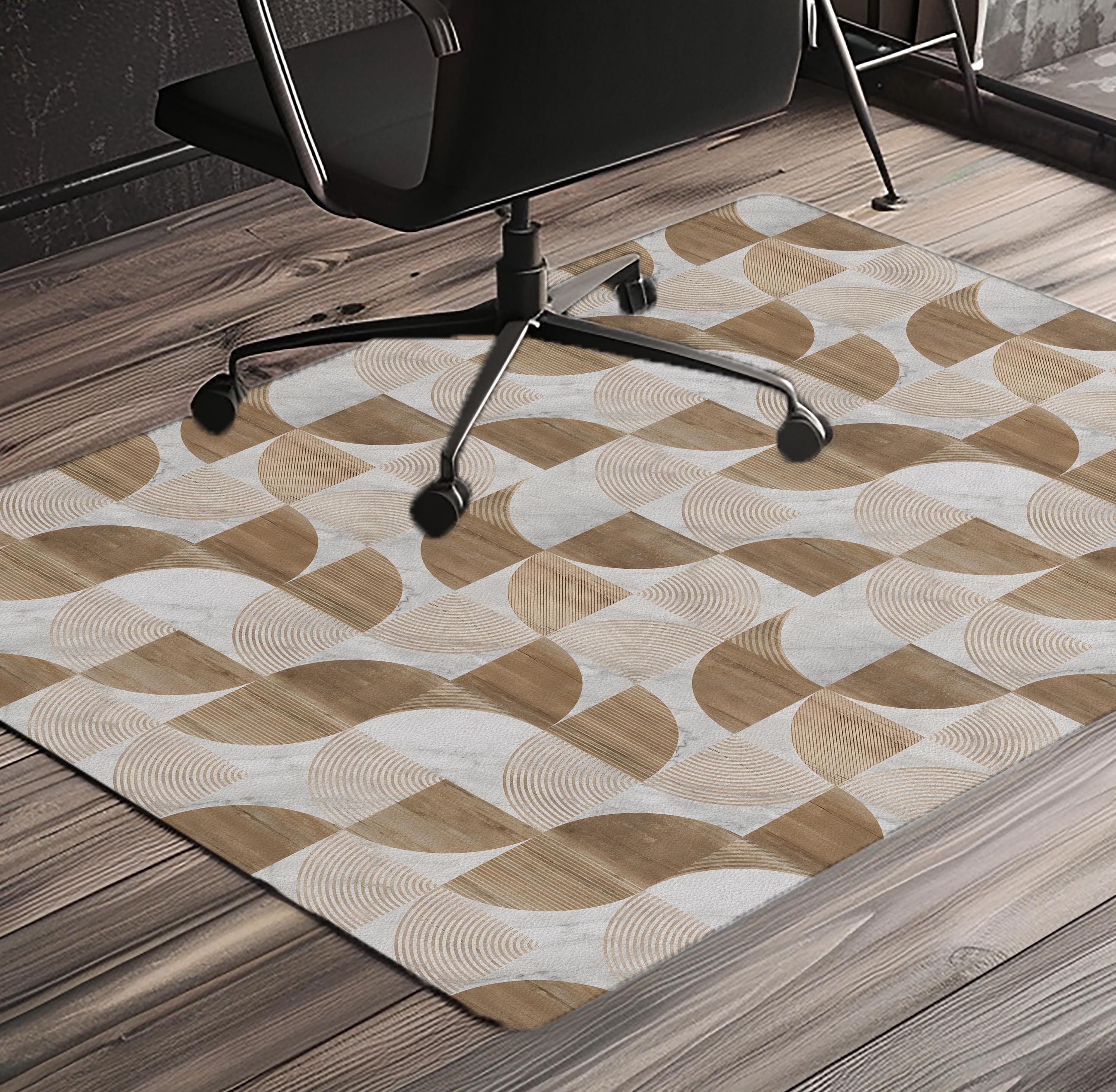 Geometric Chair Mat: Minimalist Anti-Slip Office Floor Protector