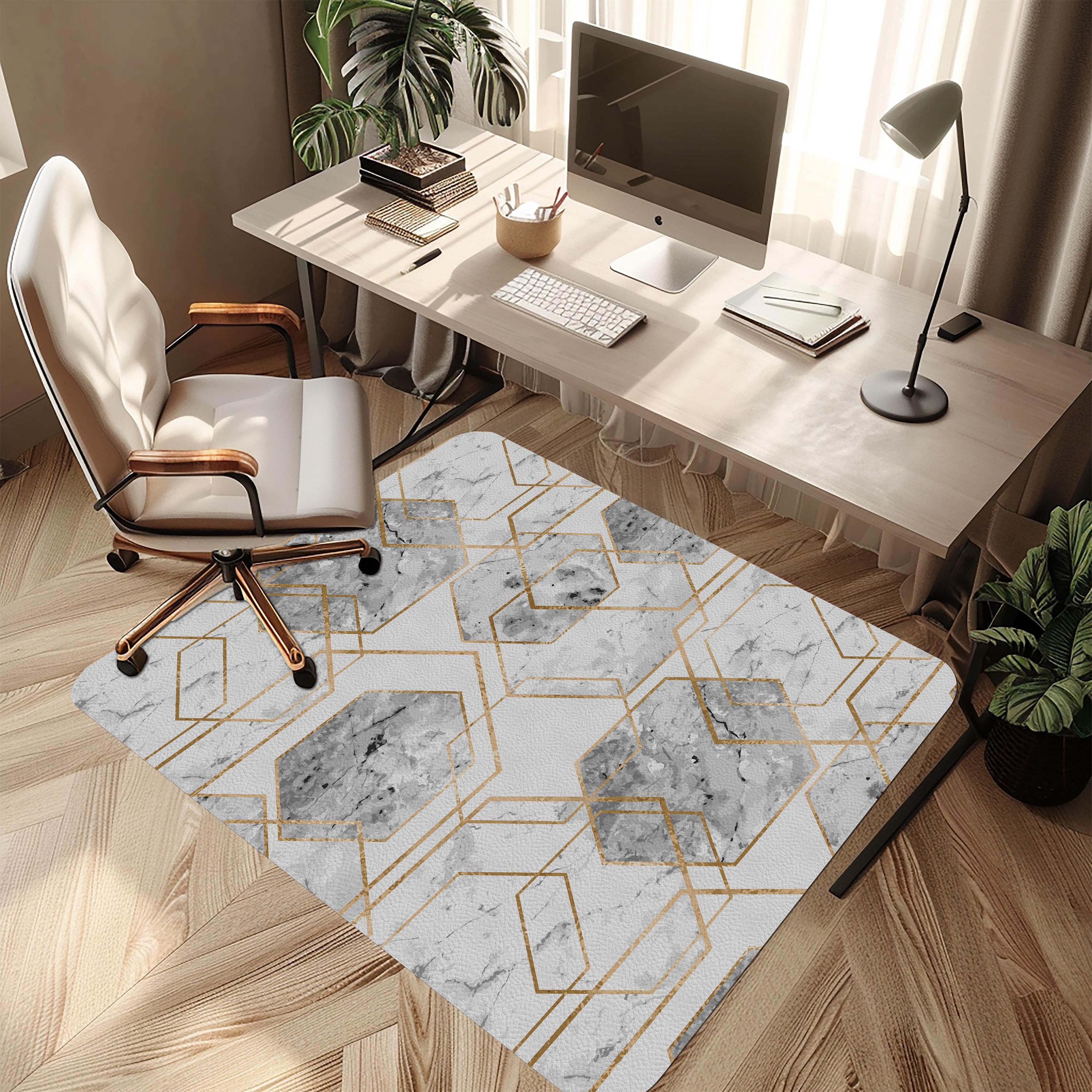 Office Chair Mat - Non-Slip, Durable Printed Surface, Easy to Clean, 2 mm Thick, Pet & Kid Friendly, Floor Protector for Home and Office