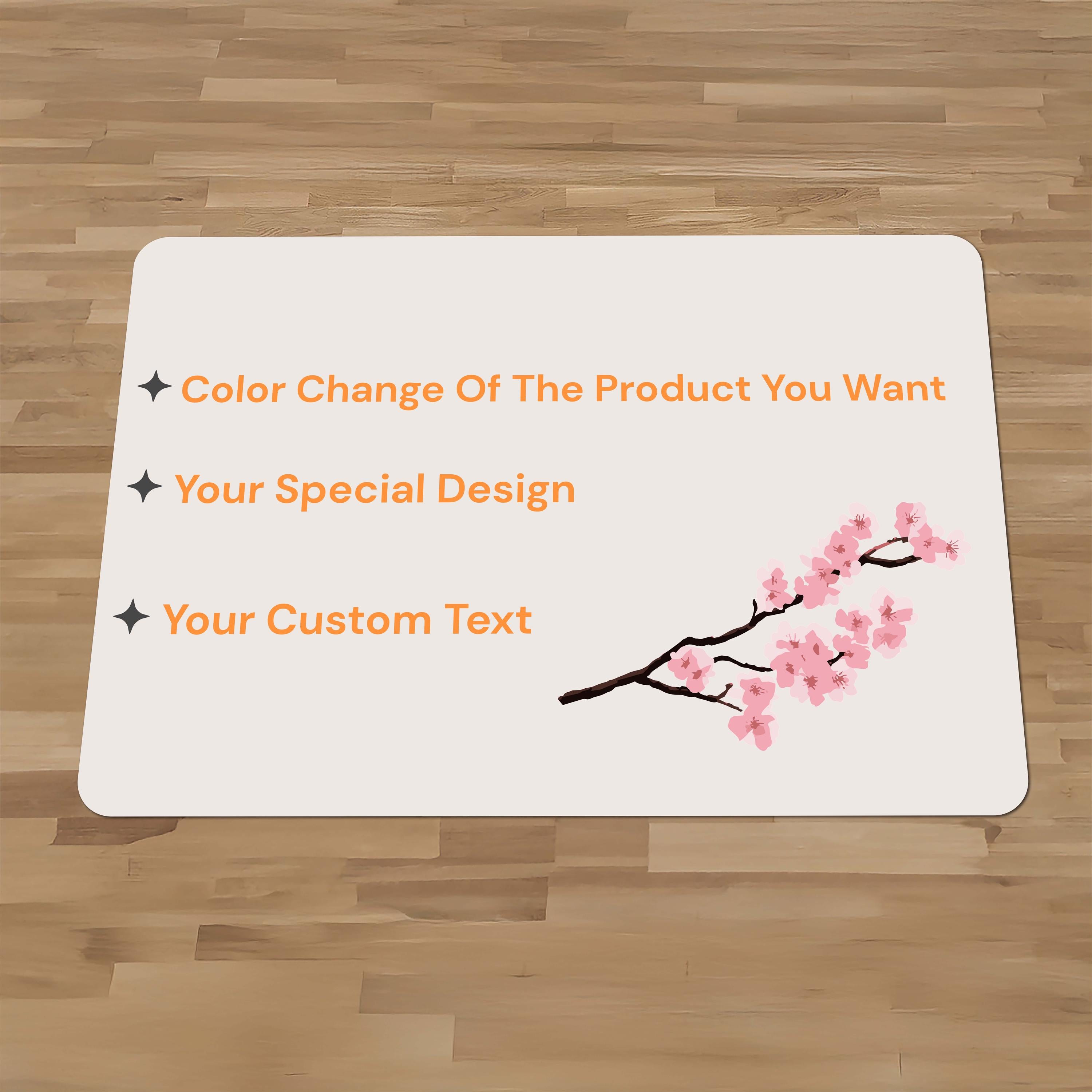 Boho Abstract Chair Mat: Minimalist Pastel Floor Protector