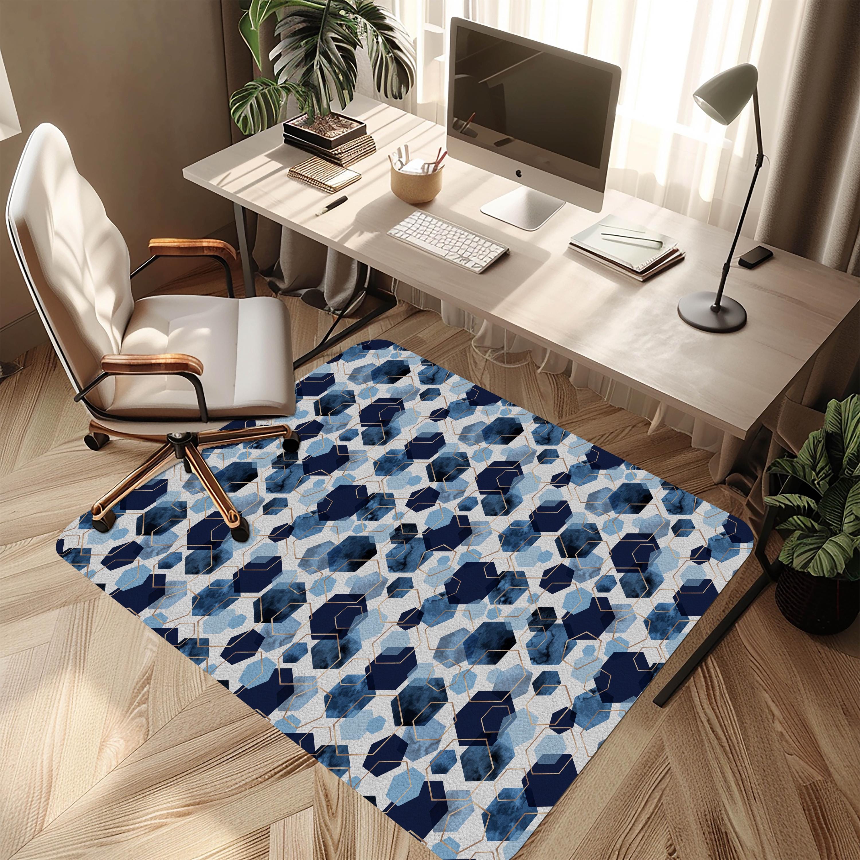 Office Chair Mat - Non-Slip, Durable Printed Surface, Easy to Clean, 2 mm Thick, Pet & Kid Friendly, Floor Protector for Home and Office