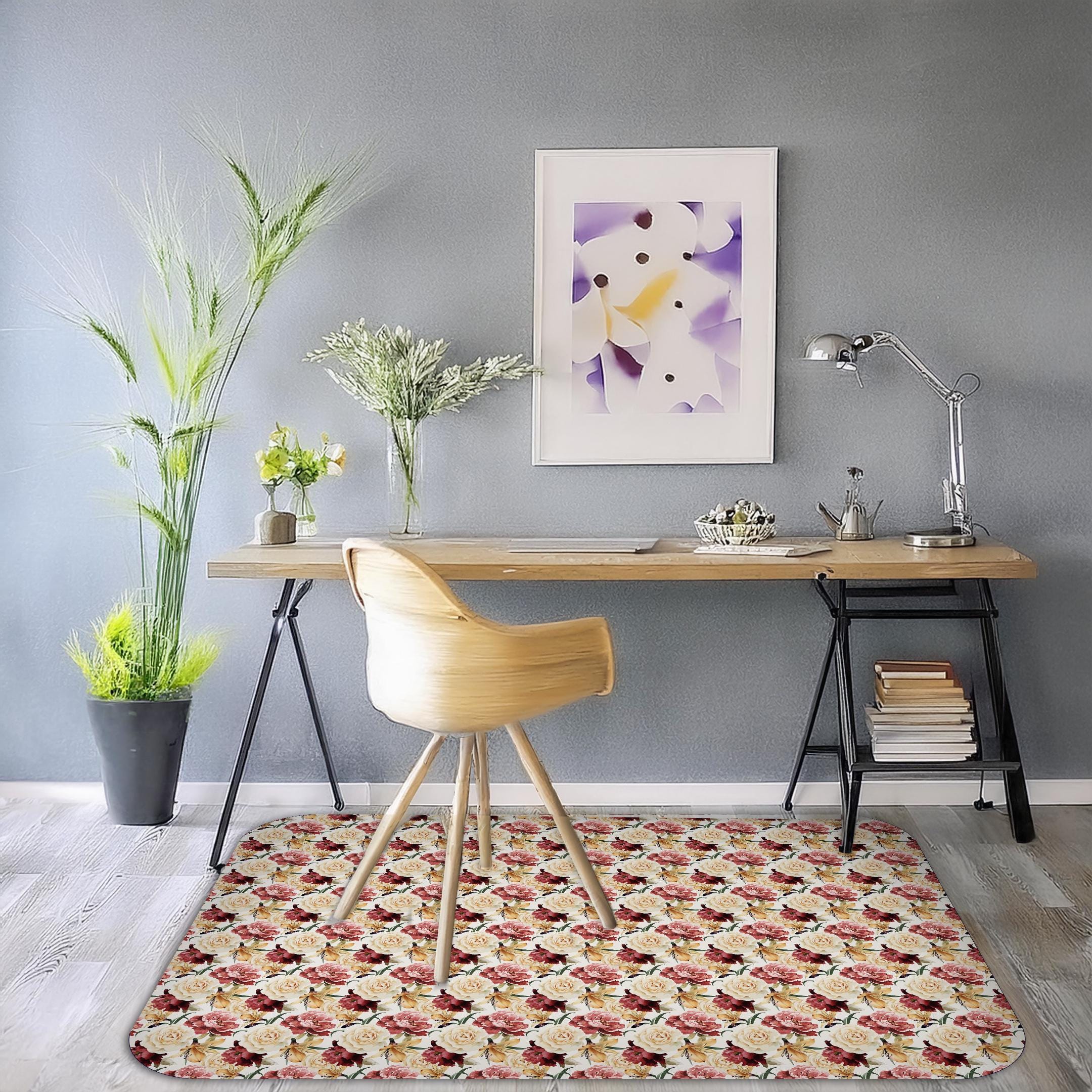 Printed Office Chair Mat, Anti-Slip, Ultra Durable, 2mm Thick, Floor Protector, Easy to Maintain, Pet Friendly, Perfect for Home & Office