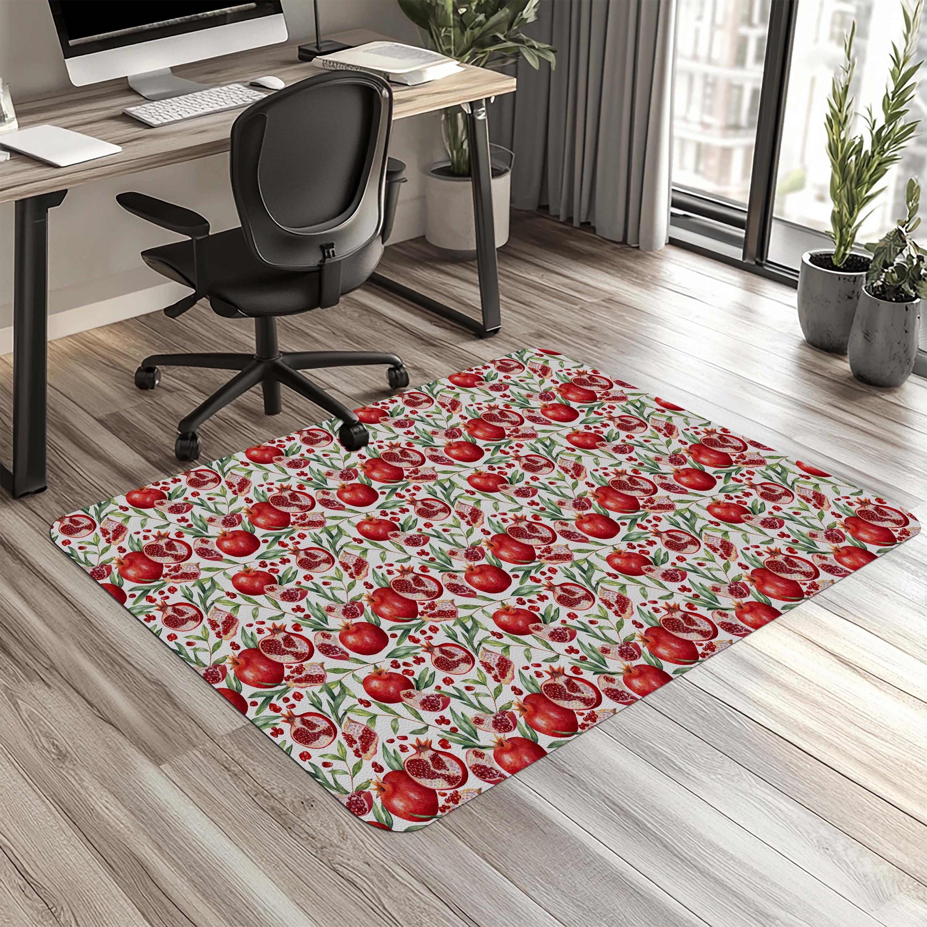 Non-Slip Office Chair Mat, Durable Floor Protector, 2mm Thick, Printed Surface, Easy to Clean, Scratch-Resistant, Pet & Kid Friendly
