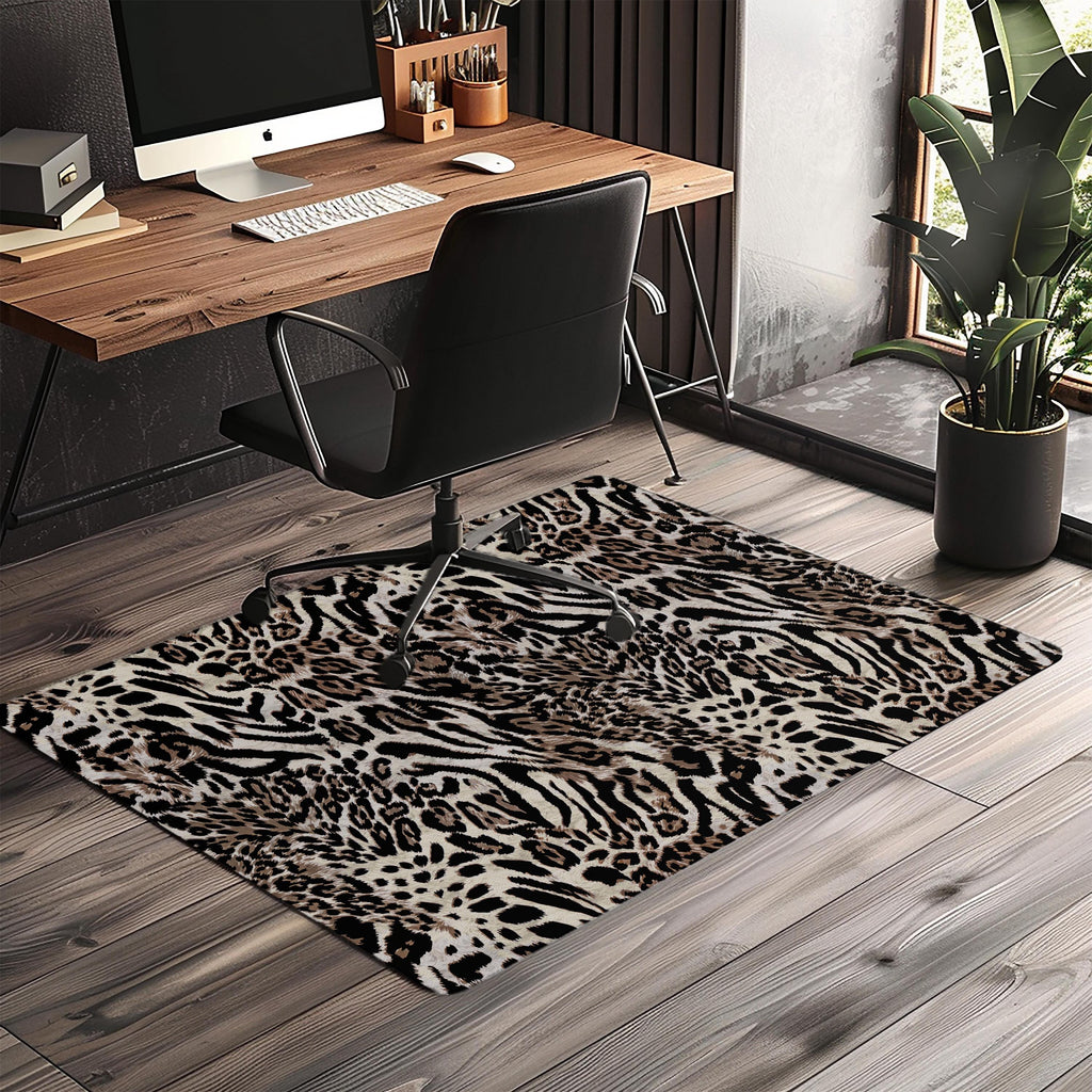 Printed Office Chair Mat, Anti-Slip, Ultra Durable, 2mm Thick, Floor Protector, Easy to Maintain, Pet Friendly, Perfect for Home & Office