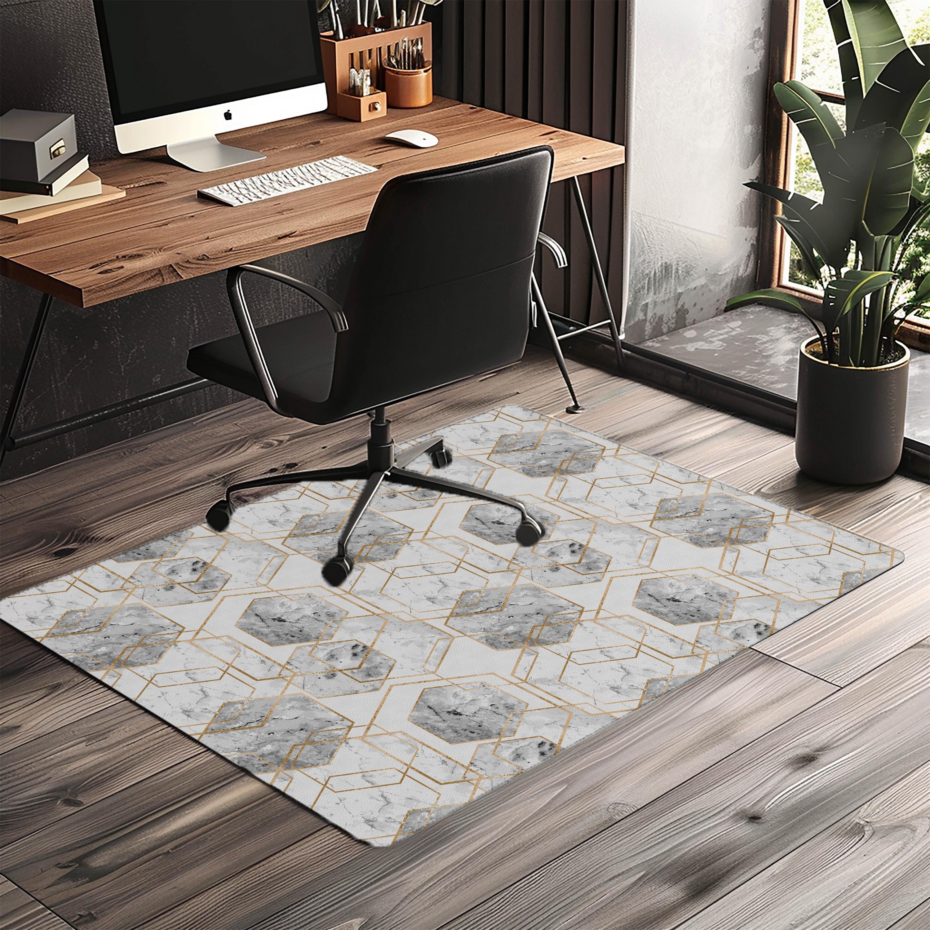 Office Chair Mat - Non-Slip, Durable Printed Surface, Easy to Clean, 2 mm Thick, Pet & Kid Friendly, Floor Protector for Home and Office