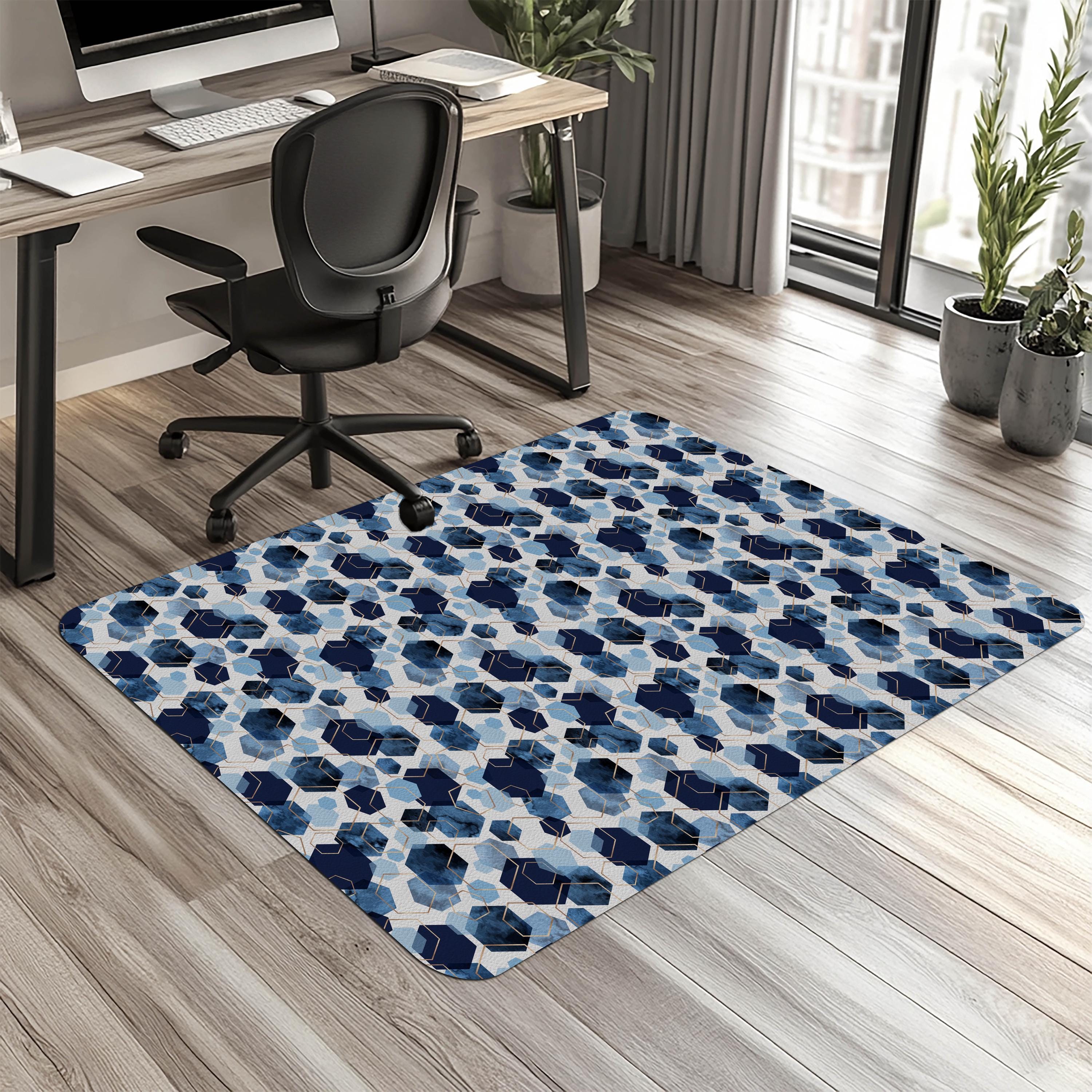Office Chair Mat - Non-Slip, Durable Printed Surface, Easy to Clean, 2 mm Thick, Pet & Kid Friendly, Floor Protector for Home and Office