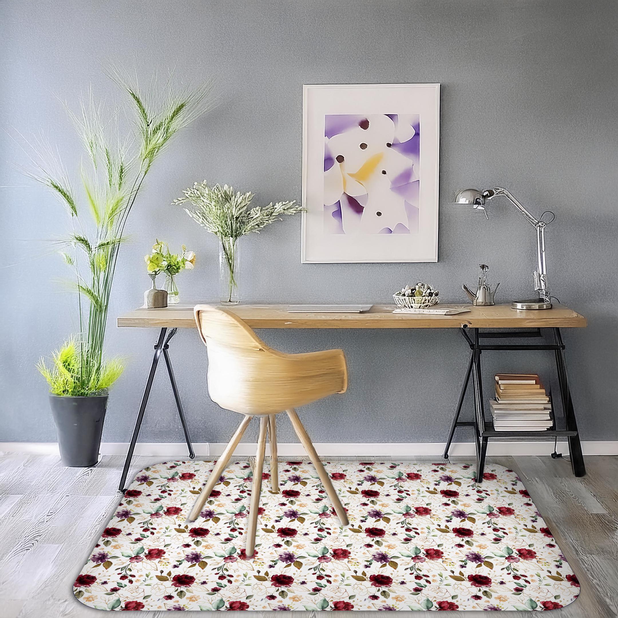 Printed Office Chair Mat, Anti-Slip, Ultra Durable, 2mm Thick, Floor Protector, Easy to Maintain, Pet Friendly, Perfect for Home & Office