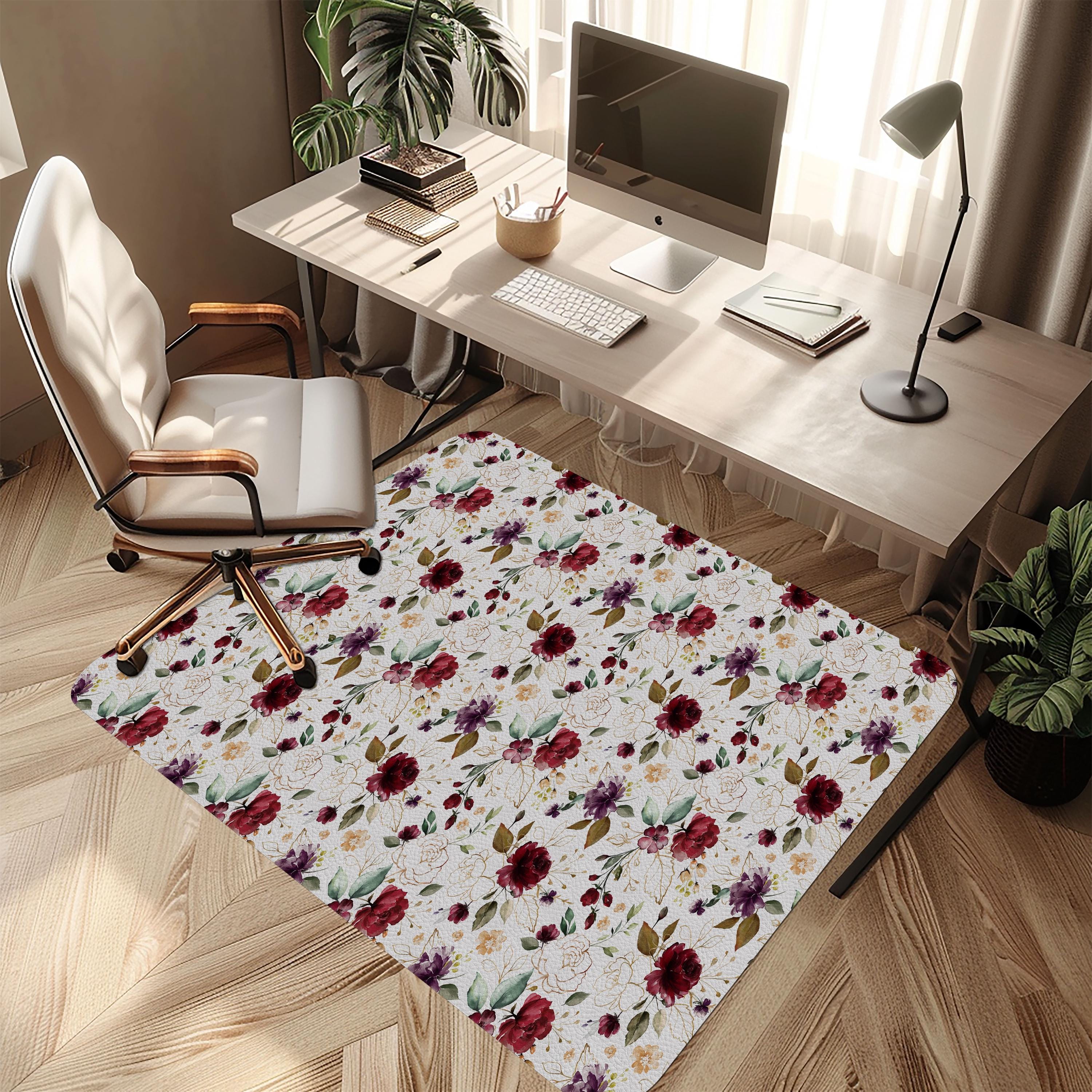 Printed Office Chair Mat, Anti-Slip, Ultra Durable, 2mm Thick, Floor Protector, Easy to Maintain, Pet Friendly, Perfect for Home & Office