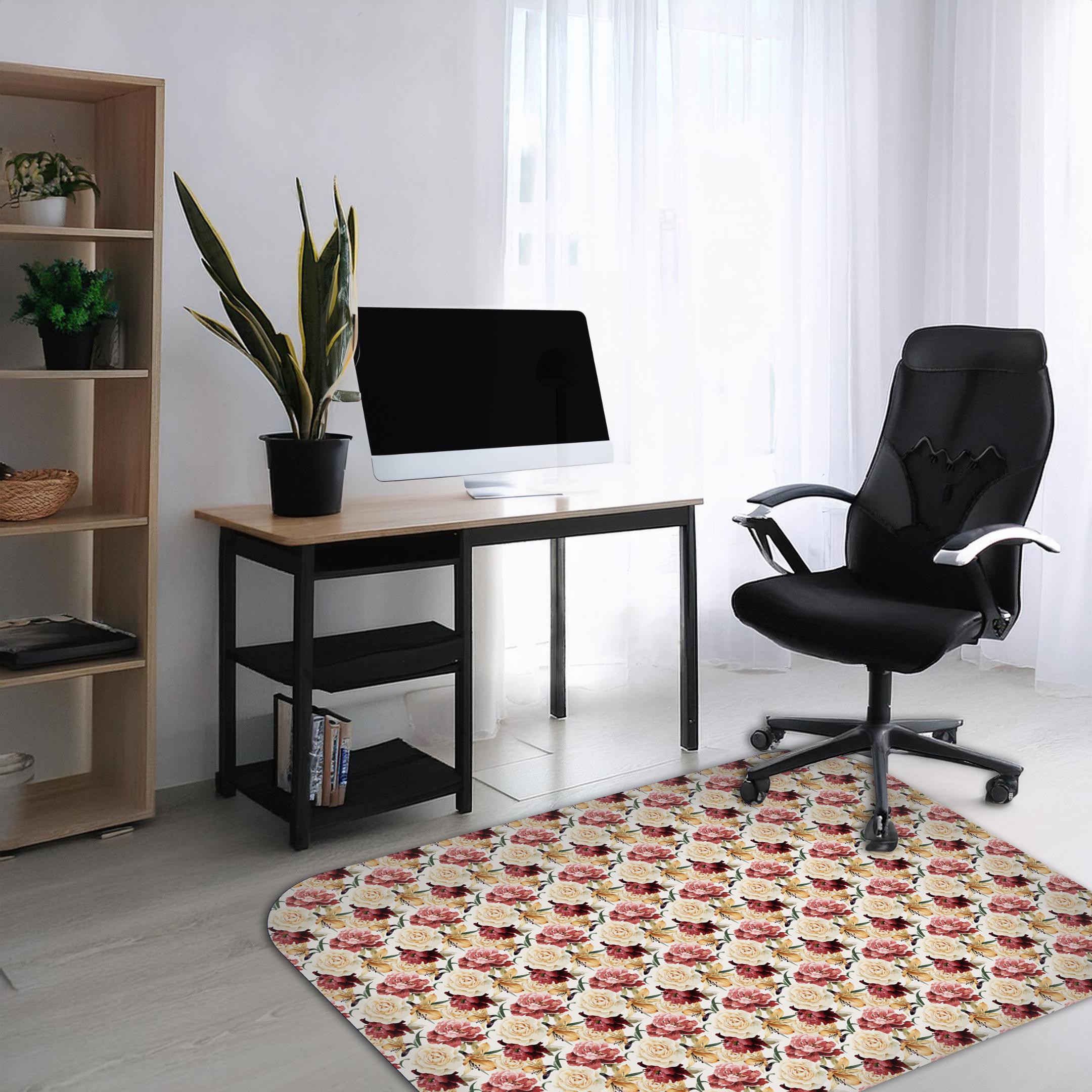 Printed Office Chair Mat, Anti-Slip, Ultra Durable, 2mm Thick, Floor Protector, Easy to Maintain, Pet Friendly, Perfect for Home & Office
