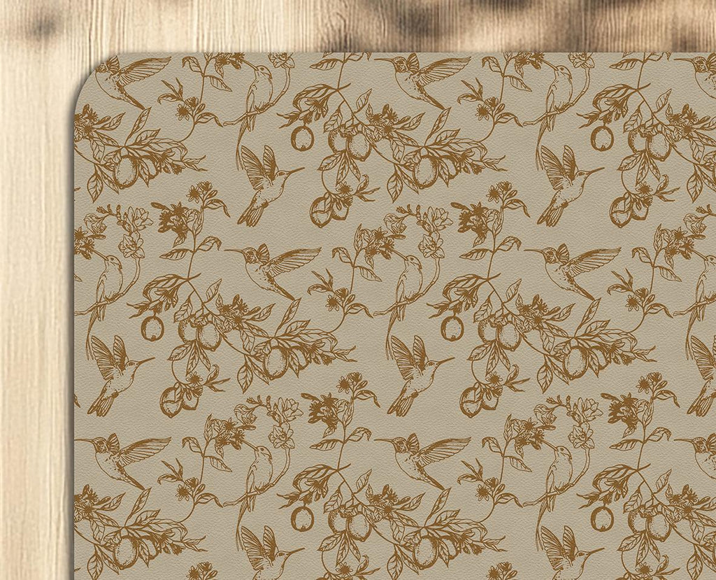 Ergonomic Desk Chair Mat: Non-Slip Floor Protector - Birds Design