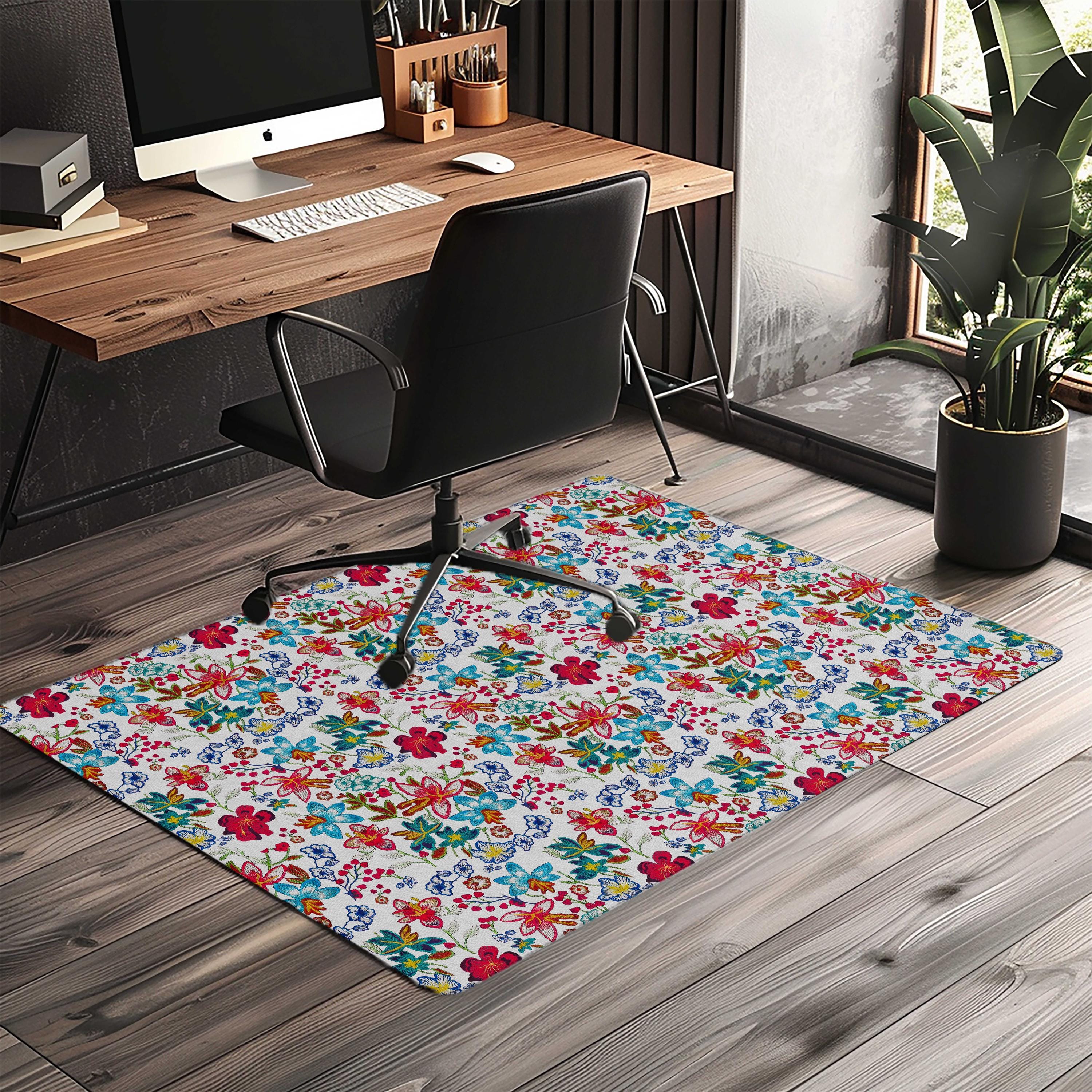 Printed Office Chair Mat: Durable, Anti-Slip Floor Protector