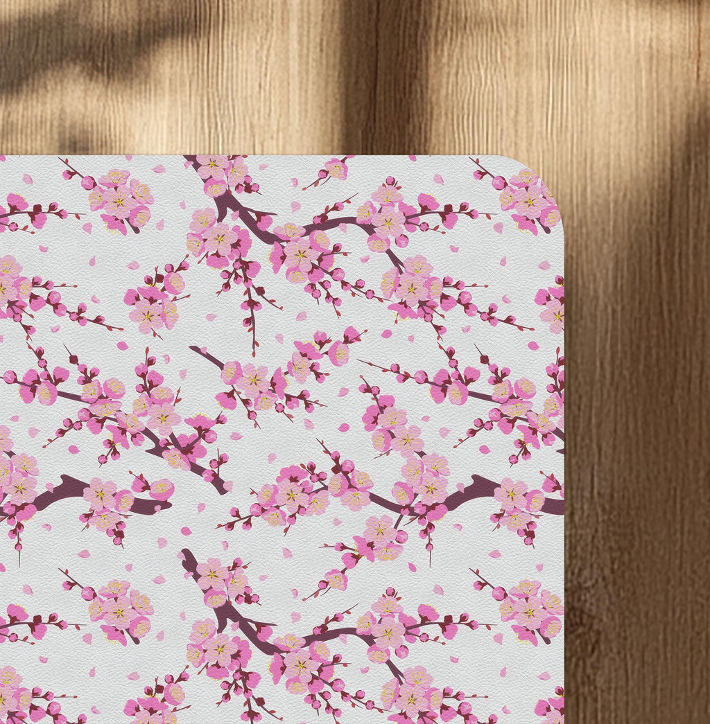 Sakura Cherry Blossom Chair Mat: Japanese Floral Office Decor