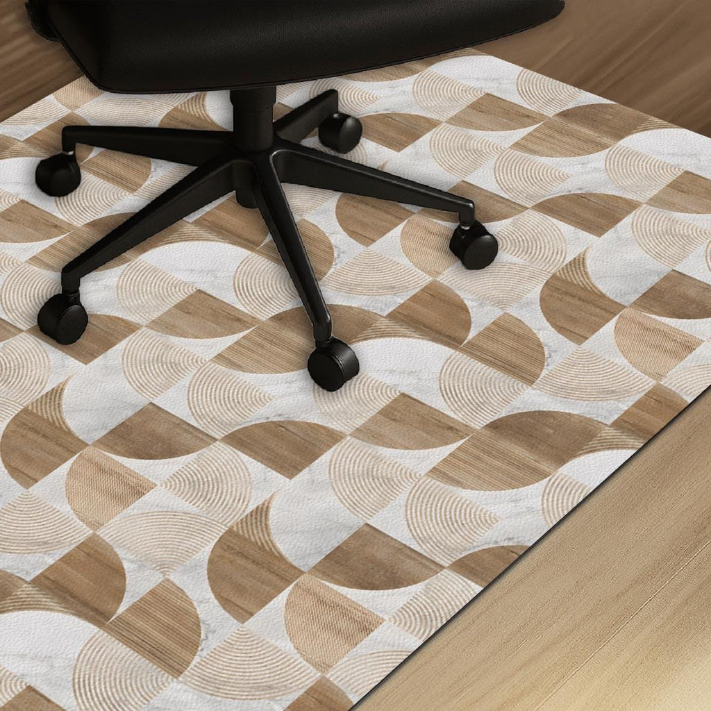 Geometric Chair Mat: Minimalist Anti-Slip Office Floor Protector
