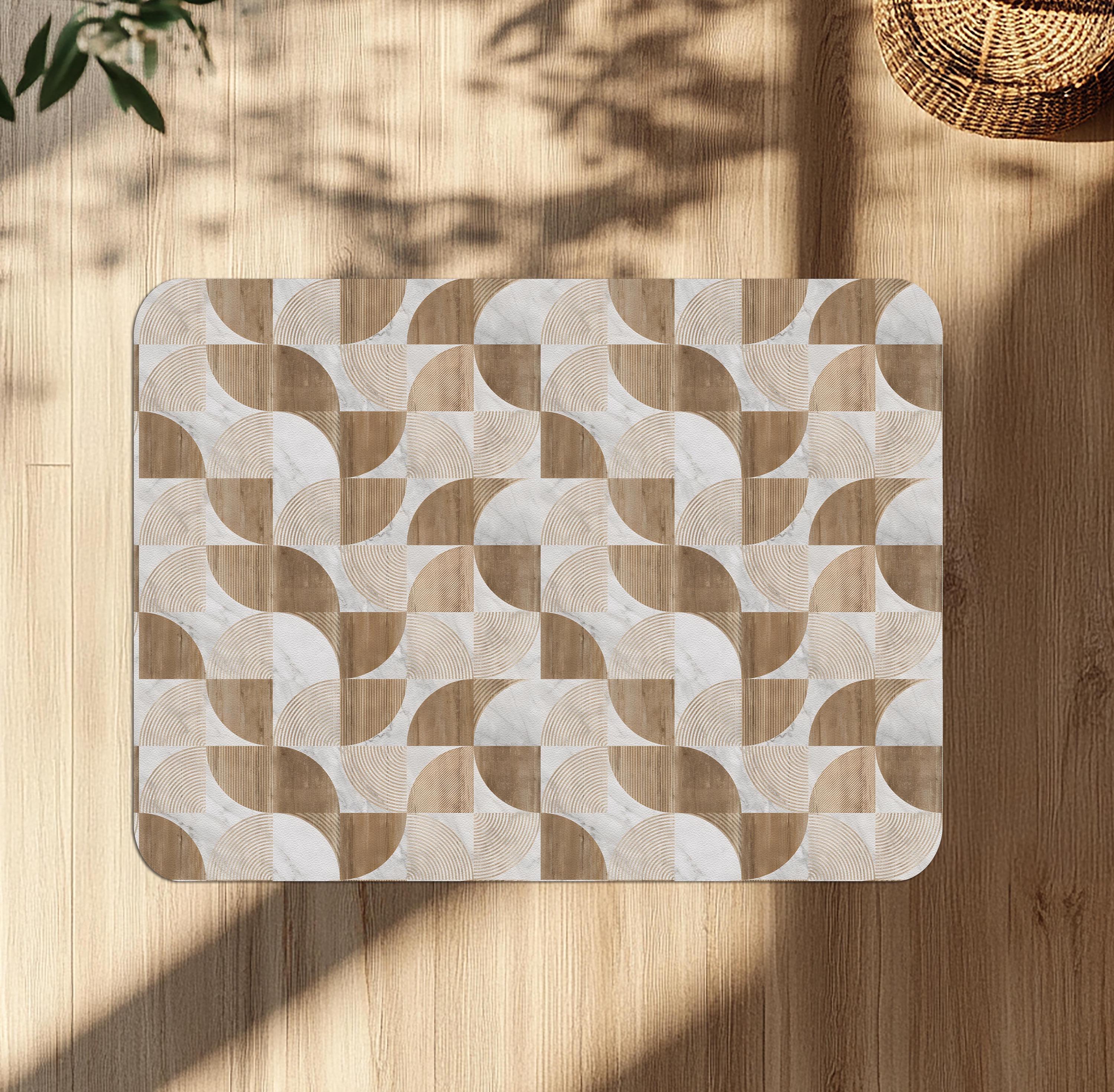 Geometric Chair Mat: Minimalist Anti-Slip Office Floor Protector