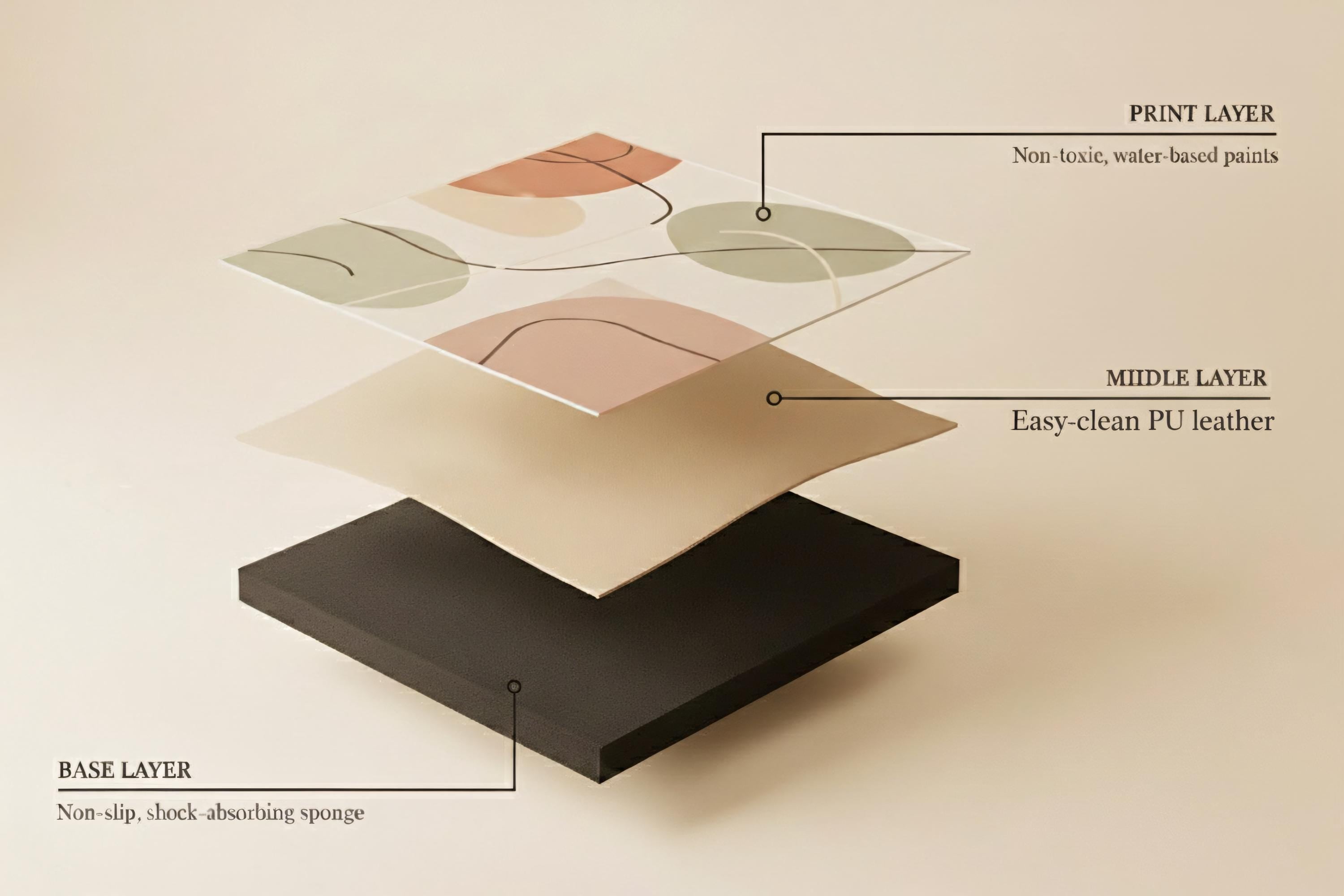 City Road Map Play Mat: PU Leather Car Rug for Kids