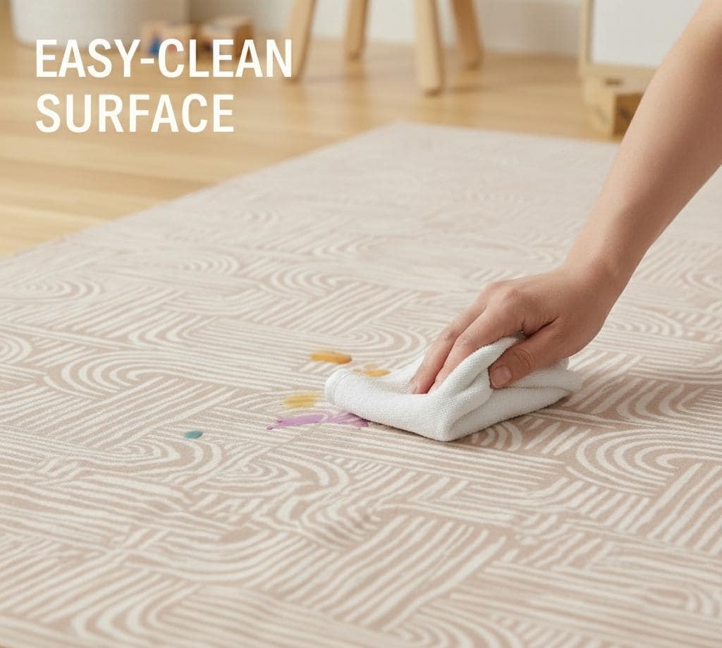 Musical Instruments Play Mat: Non-Slip PU Leather Kids Rug